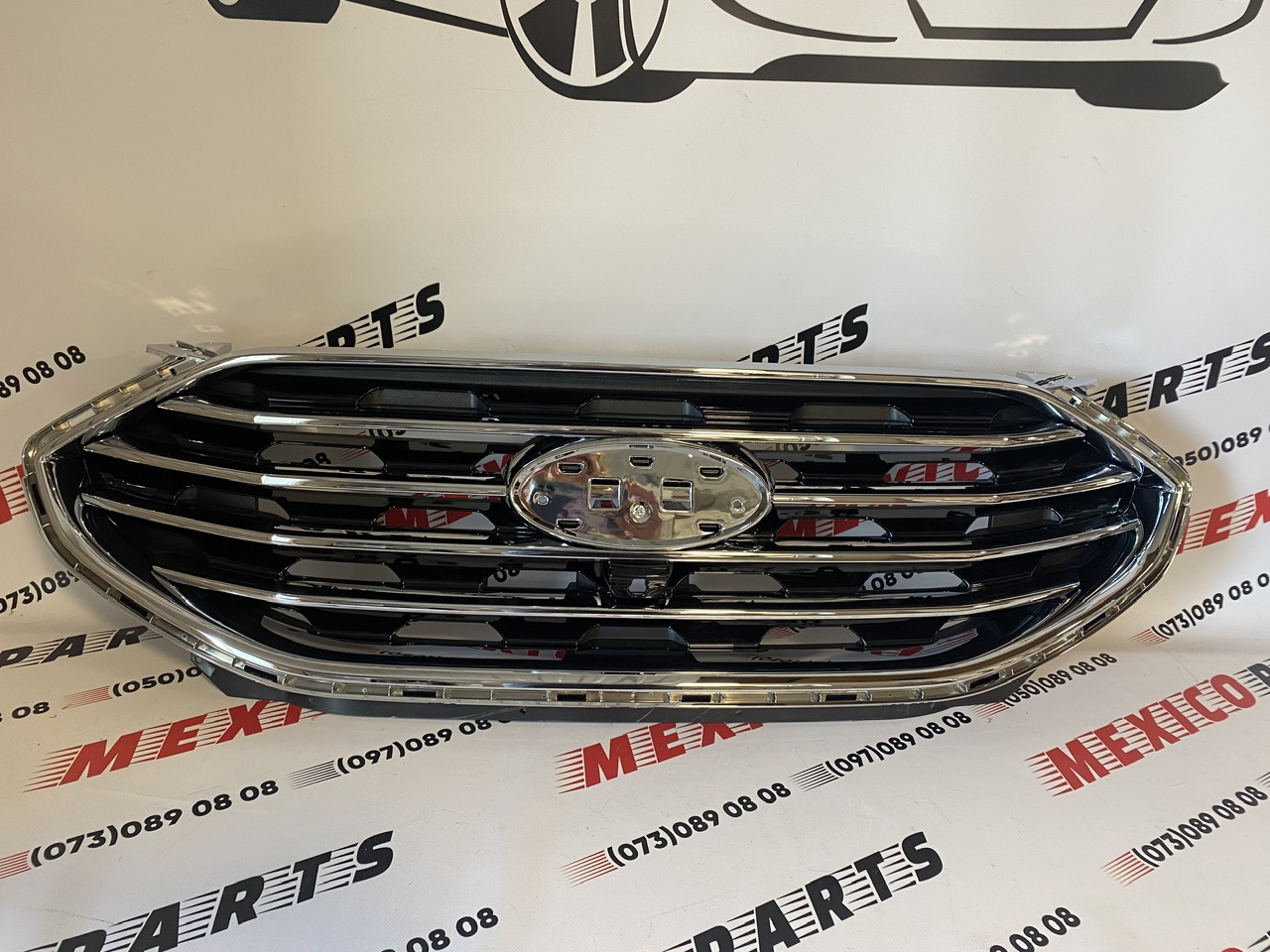 Решётка радиатора хром под камеру Ford Edge 2019-2021 (KT4Z-8200-CA), аналог