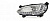 Протитуманна фара ліва LED Hyundai SantaFe 2013-2016 (92201-A1010), аналог