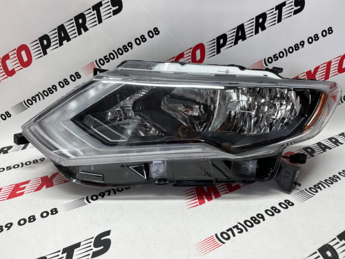 Фара галоген левая с желтым катафотом USA Nissan X-Trail(Rogue) 2017-2020 (260606FL0A), аналог