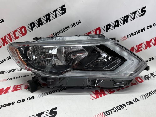 Фара галоген правая с желтым катафотом USA Nissan X-Trail(Rogue) 2017-2020 (260106FL0A), аналог