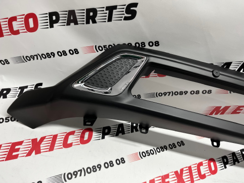 Накладка переднього бампера чорна Mitsubishi Outlander 2019-2020 (6405A332HA), аналог