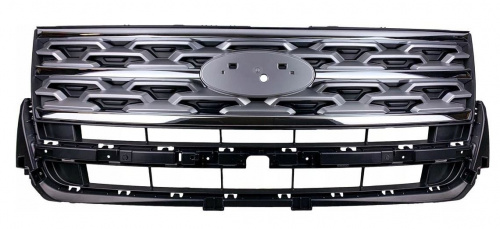 Решётка радиатора хром серая Ford Explorer 2018- 2019 (JB5Z-8200-AK), аналог